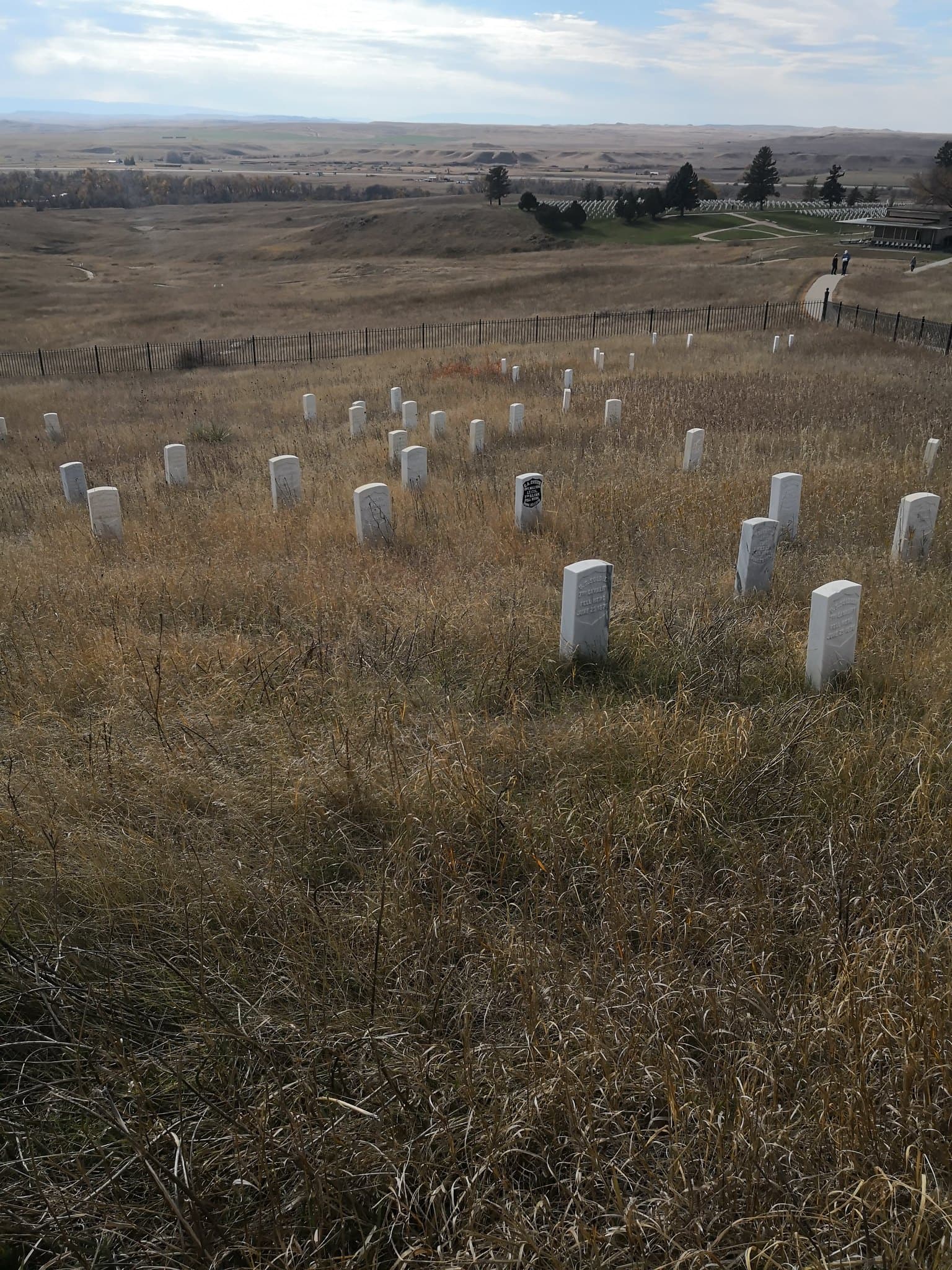 Gravestones at Little Bighorn Battlefield National Monument.
