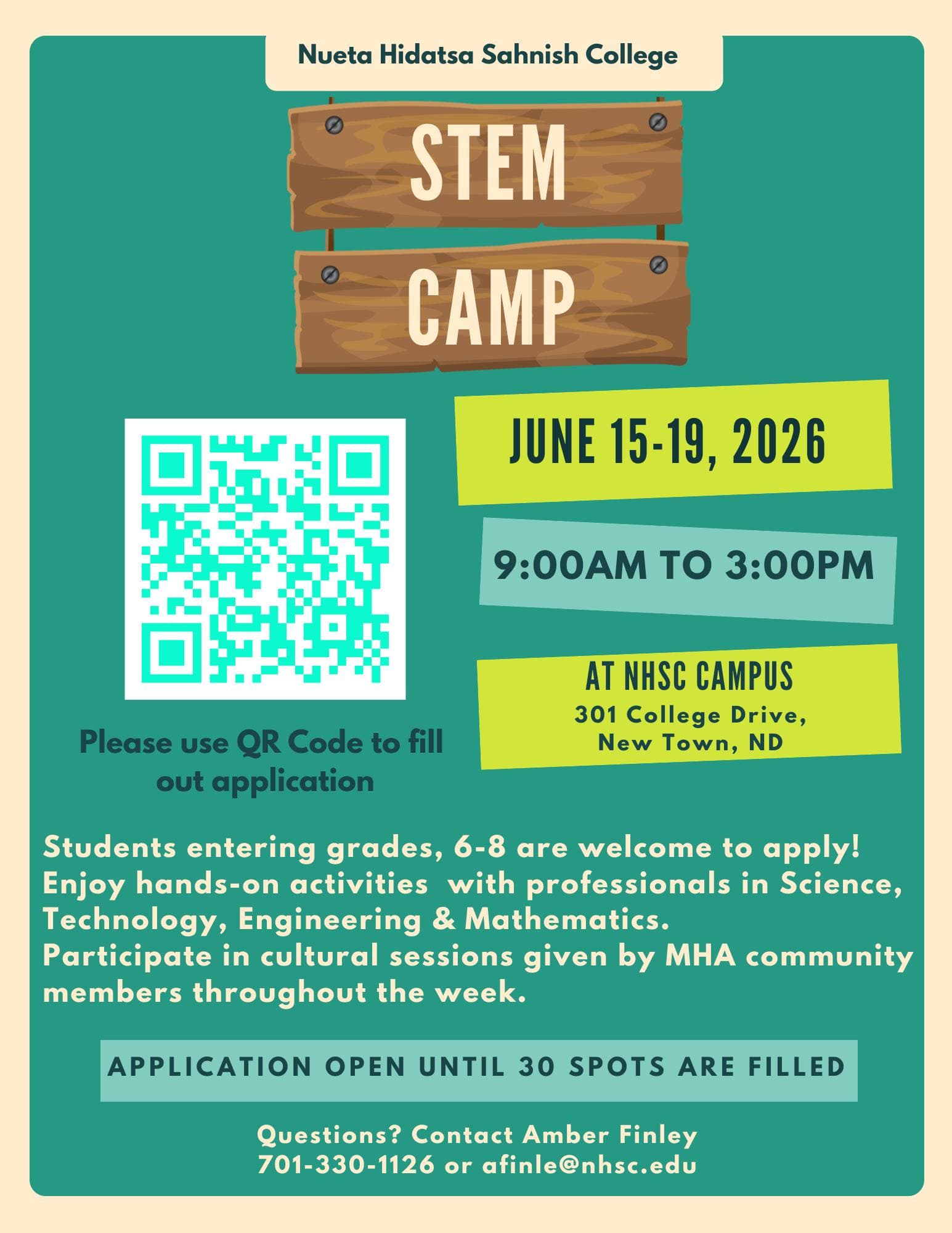 NHSC to host middle school STEM Culture Camp in June