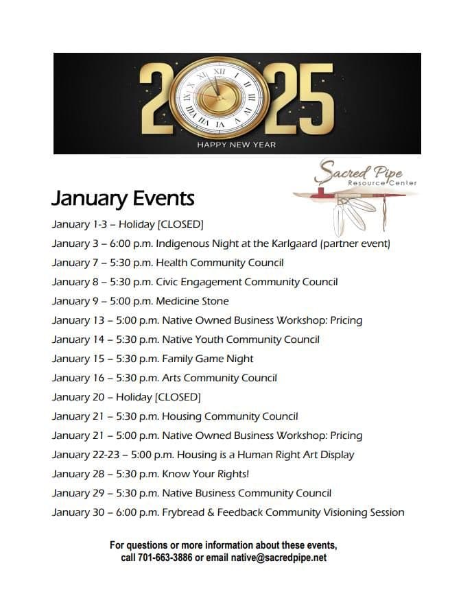 SPRC January calendar 2025