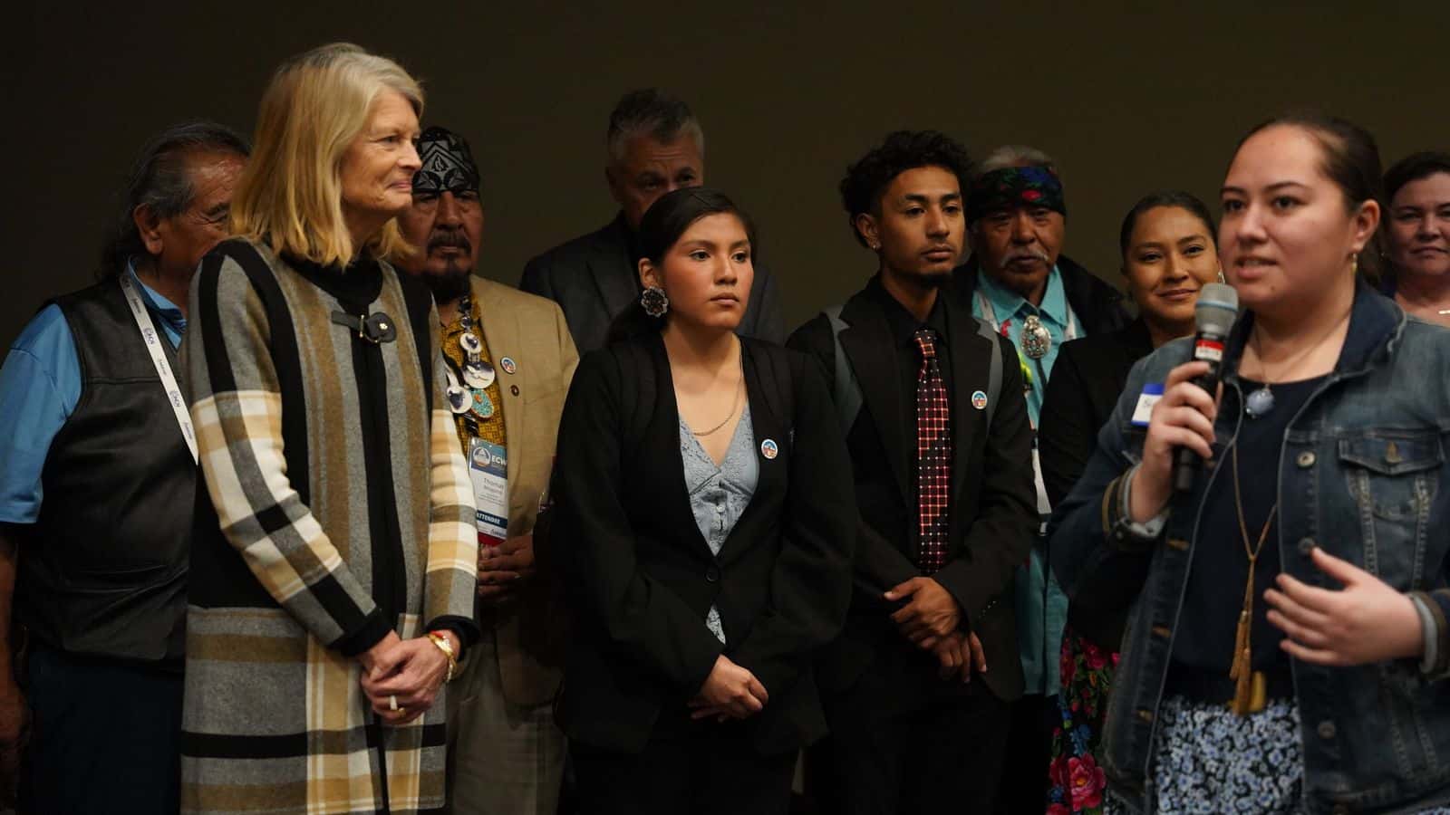 Bheri Rose Hallam gives Senator Lisa Murkowski a Mandan name