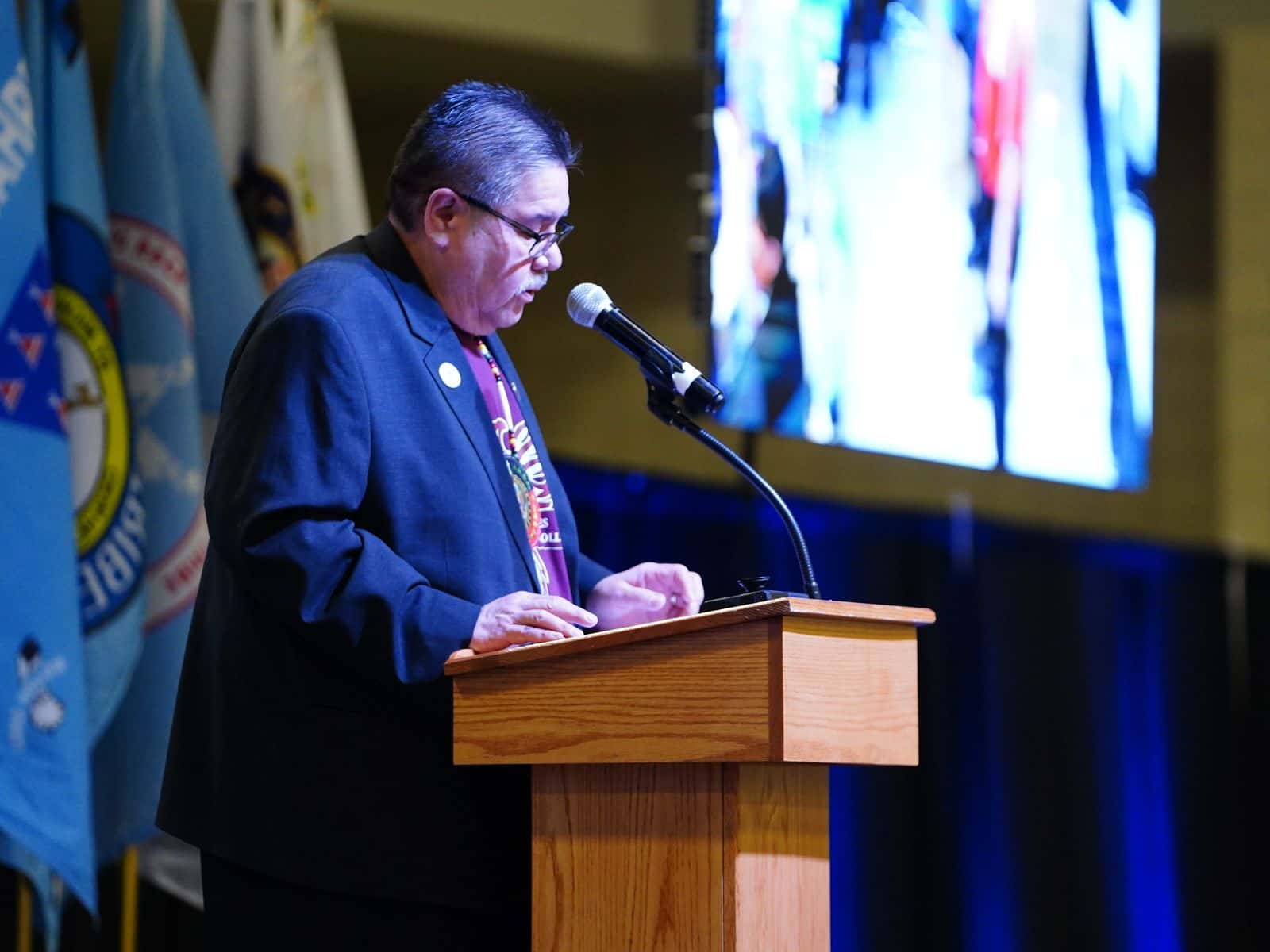 UTTC President Leander McDonald opens the American Indian Higher Education Consortium’s annual conference, Bismarck, North Dakota.