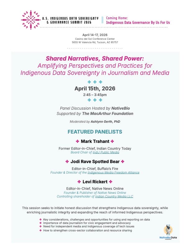 Panel to discuss Indigenous data sovereignty in journalism at Tucson summit