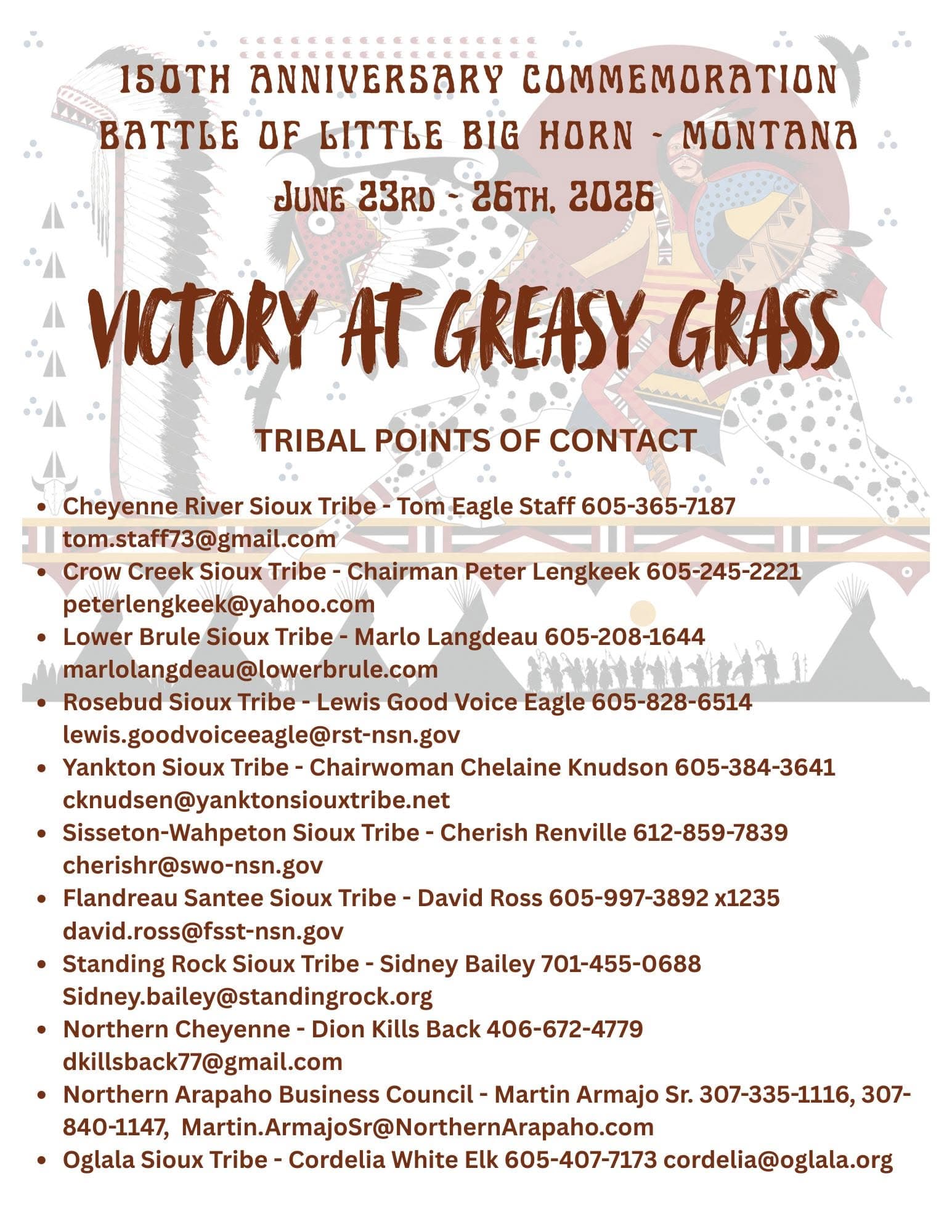 Victory at Greasy Grass organizers share tribal points of contact