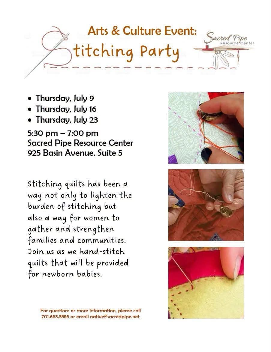 Sacred Pipe Resource Center to host quilting stitching series