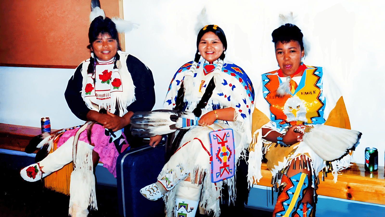 Elaine Miles (center) between takes on the Northern Exposure set, 1990. (Photo credit: Armenia Miles)
