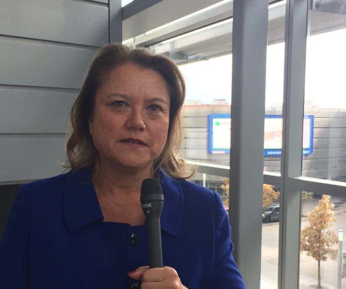 Quinault President Fawn Sharp at last week's National Congress of American Indians meeting. (Photo by Mark Trahant)