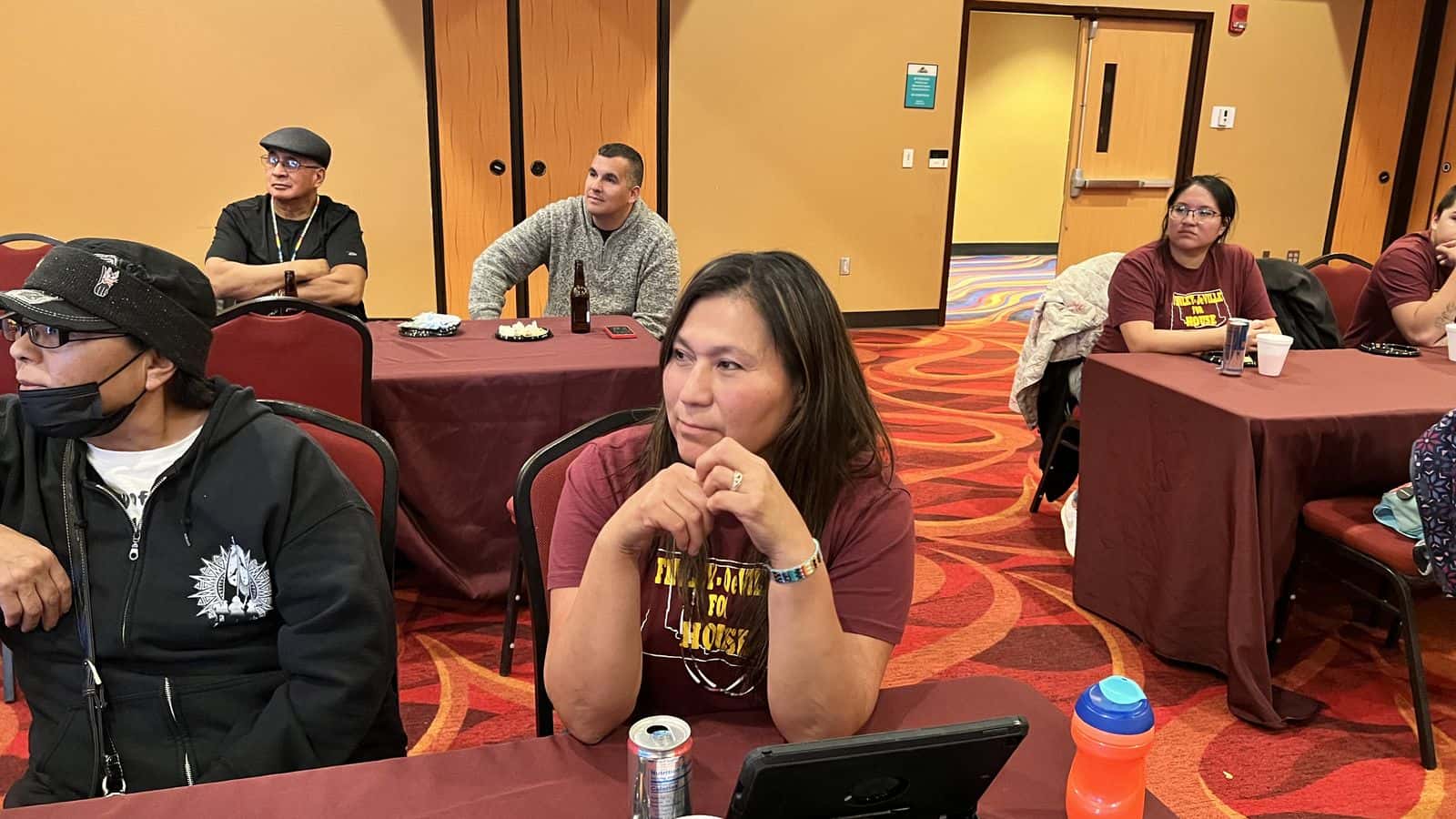 Lisa DeVille at her Nov. 8 election night watch party - photo credit: Jodi Rave Spotted Bear, Nov 8, 2022