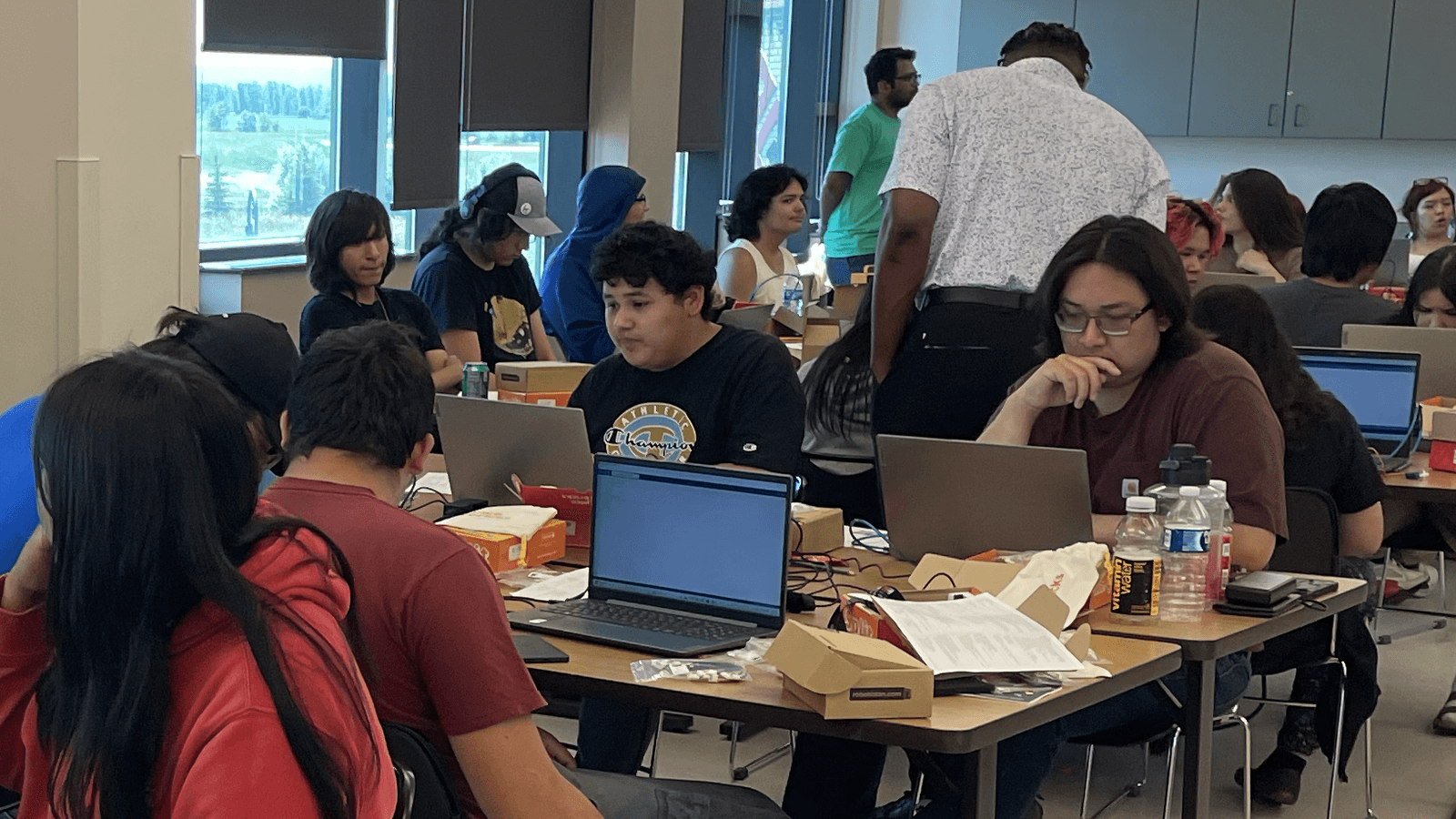 High school students from seven tribes explore engineering through a hands-on summer camp, Wednesday, July 9. (Photo credit: Gabrielle Nelson)