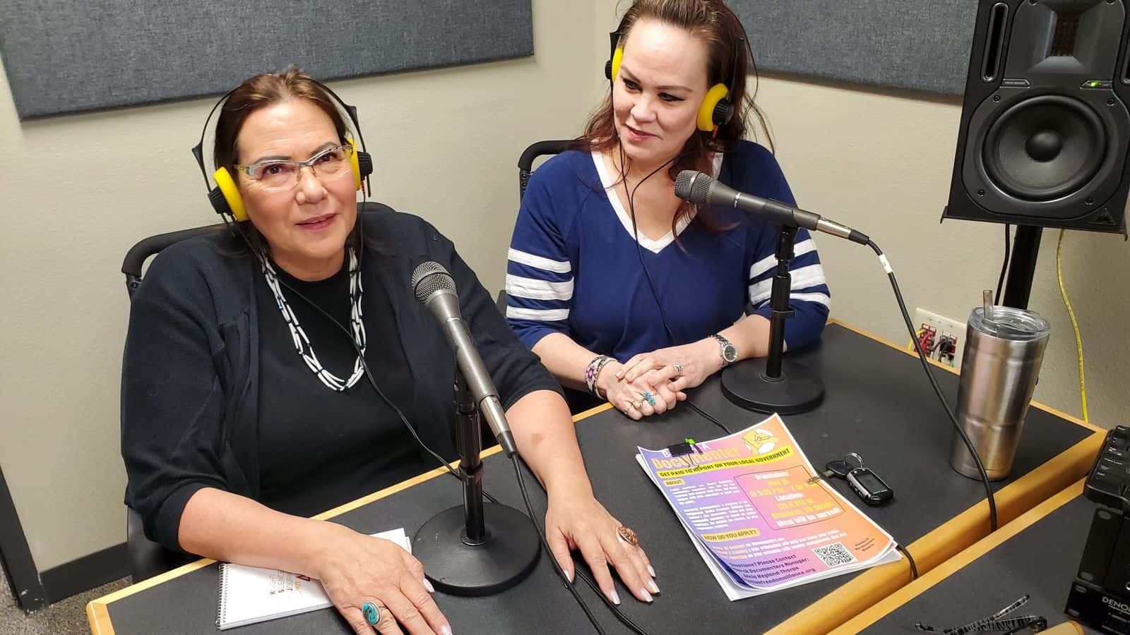 Buffalo’s Fire Publisher Jodi Spotted Bear and Bismarck Documenters Program Manager Alicia Hegland-Thorpe discuss the Bismarck Documenters on Prairie Public’s Mainstreet. (Photo contributed by Buffalo’s Fire)