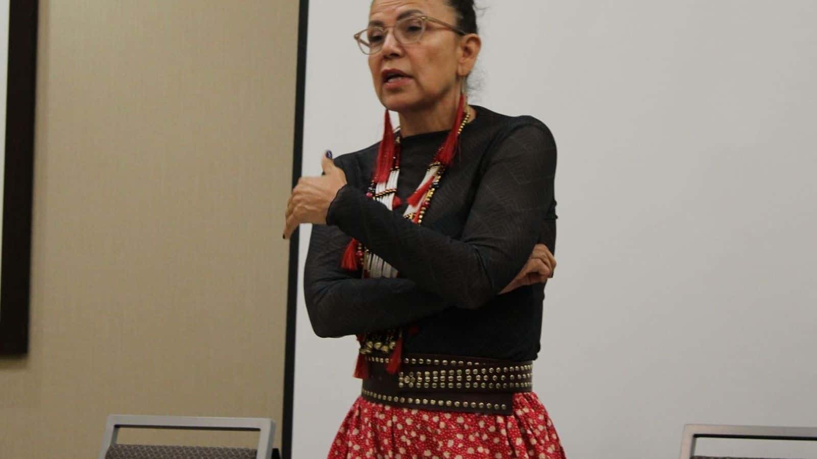Jodi Archambault told attendees to take action and not go by the status quo at the Urban Tribal Forum on Sept. 6. (Photo credit/ Adrianna Adame)