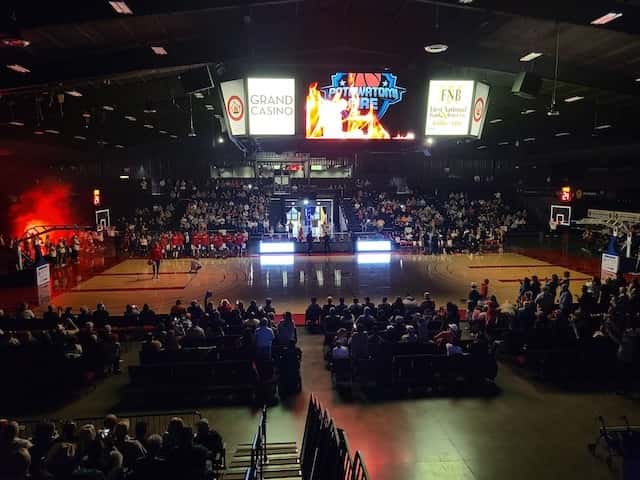The FireLake Arena, home of the Potawatomi Fire, on March 19, the first home game of the season.
(Photo by Rachael Melot, courtesy of Citizen Potawatomi Nation)