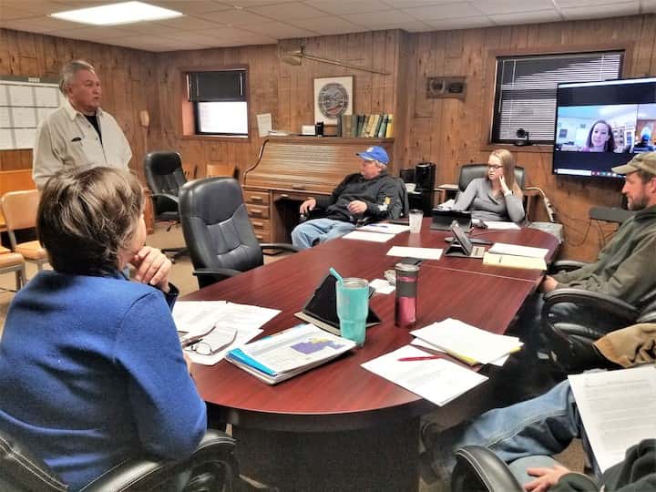 Tribal Vice Chair Cody Russell petitions Lyman County Commission for two single-member majority Native districts. Photo: Talli Nauman