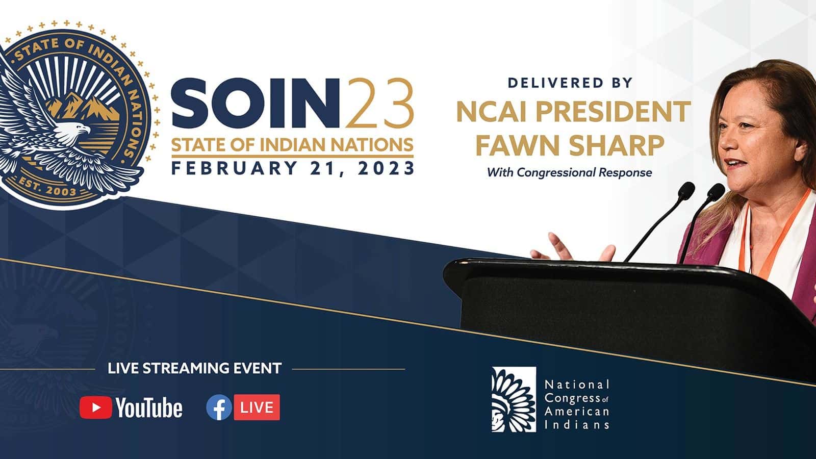 SOIN23 Announcement for Social Media - Photo downloaded via the NCAI SOIN Media Kit