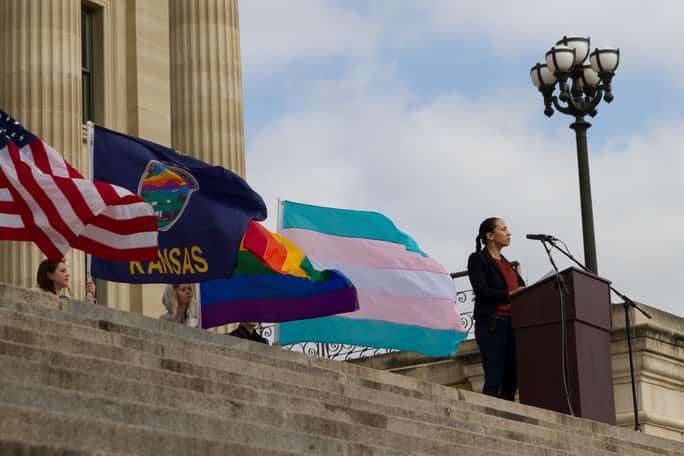 Sharice Davids, Ho Chunk, campaigns for justice and equality. The primary for the Kansas third congressional district is Tuesday. (Campaign photo)
