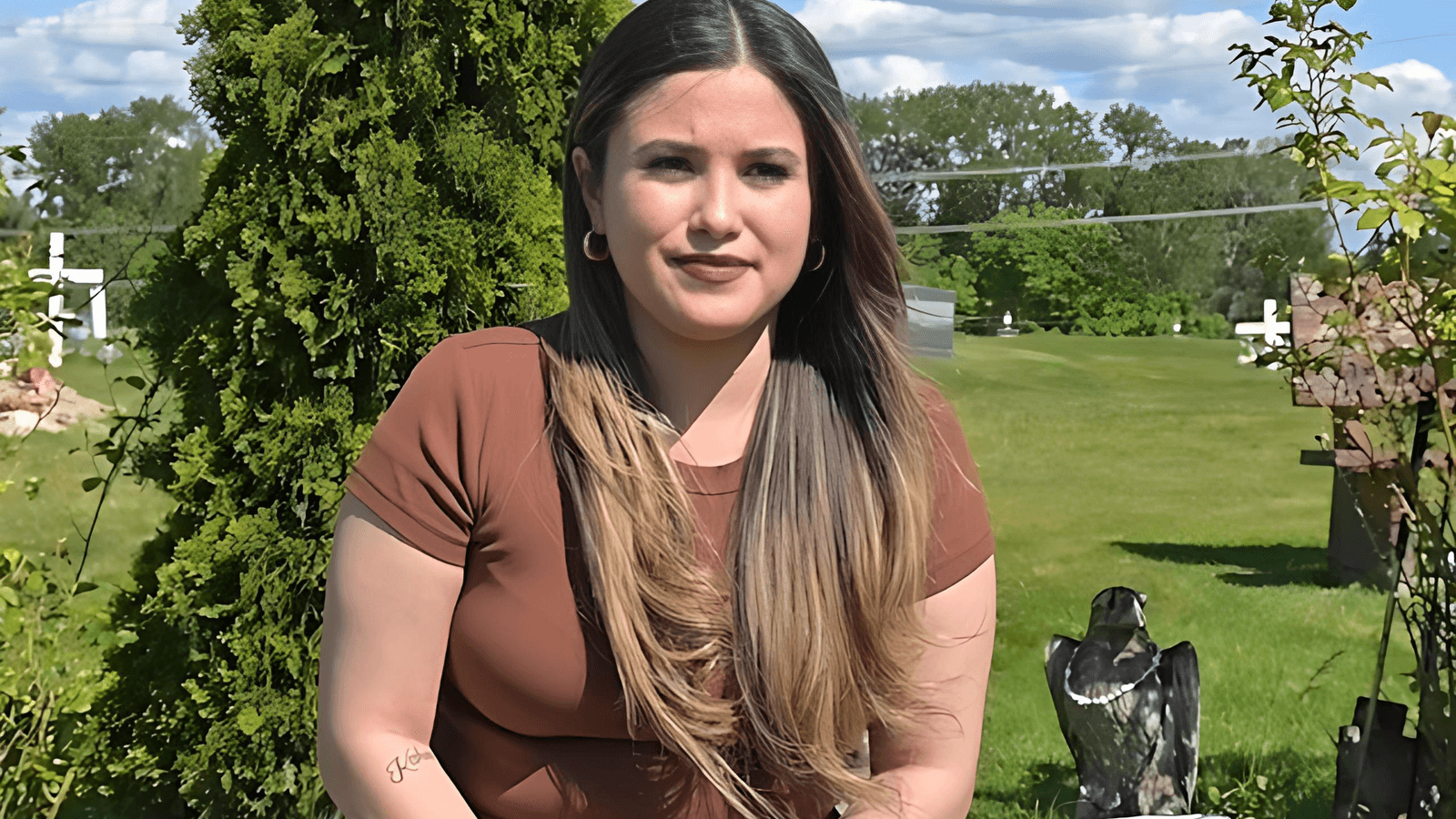 Y-askdt Spirithawk in her family’s plot in the Puyallup Tribal Cemetery, Sunday, May 4, 2025. (Photo credit: Frank Hopper)