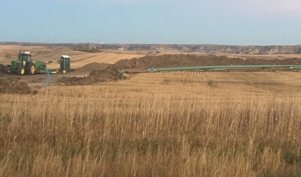The installation of new pipelines has been a common activity on the Fort Berthold Reservation in North Dakota prompted by drilling of the Bakken and Three Forks oil shale formations.