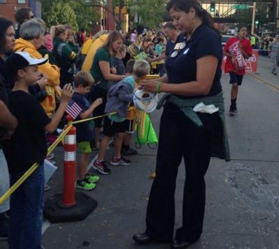 Ruth Buffalo participates in North Dakota State University Homecoming Parade in Fargo, N.D. on Oct 7. 
