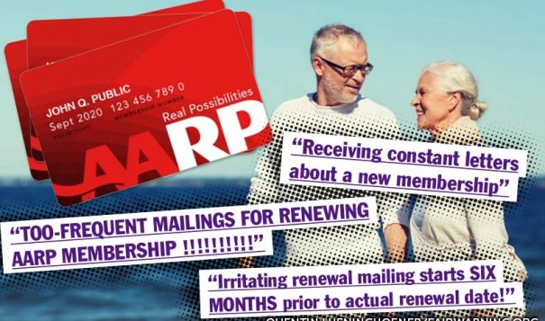 AARP and problems with its marketing, as related to seniors