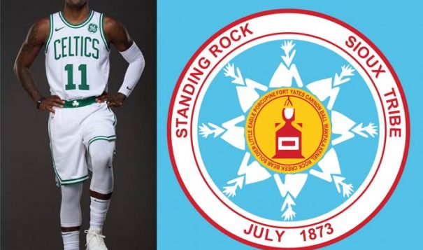 Boston Celtics’ Kyrie Irving to be honored by Standing Rock Sioux Tribe on August 23, 2018 at the Prairie Knights Pavilion.” Photo: Kyrie Irving Instagram / Courtesy SRST