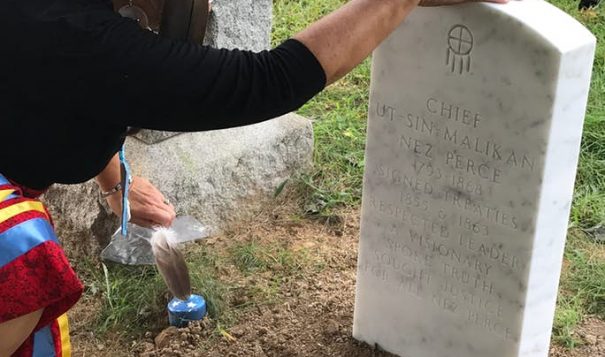 “Most prominent” headstone of Nez Perce leader replaced