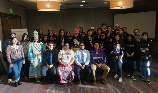 Youth attendees (and some left for an early flight) who attended the 75th annual NCAI Convention in Denver. (Photo by Jourdan Bennett-Begaye)