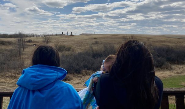 Children -- ages 11, 3 months and 15 -- living next to five Marathon Oil wells about one-quarter from their home on the Fort Berthold Reservation. More wells are scheduled in the same location in fall 2020.