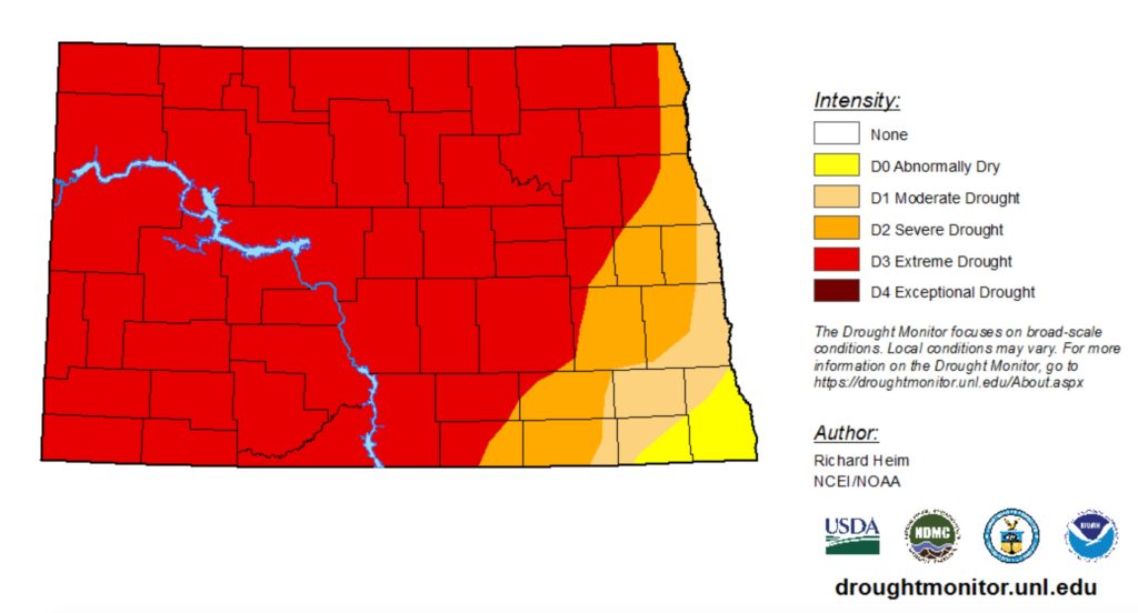 Extreme drought conditions