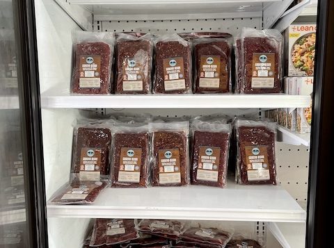 Glacier Family Foods, a grocery store on the Blackfeet Reservation, is now selling Blackfeet bison at $7.99 per pound. (Nora Mabie/Great Falls Tribune)