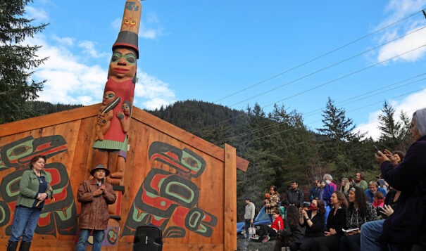 ‘This is a healing time’: New totem pole honors gender-based violence survivors