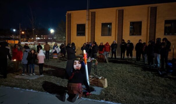 Supporters stand outside the Pennington County Jail on Dec. 6, 2022. (Courtesy photo)