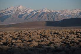 A view from Thacker Pass looking over the Santa Rosa Range near Orovada, Nevada, on March 10, 2022. Lithium Americas Corp. is proposing to build a lithium mine at the site. (Photo by Alex Milan Tracy for Underscore)