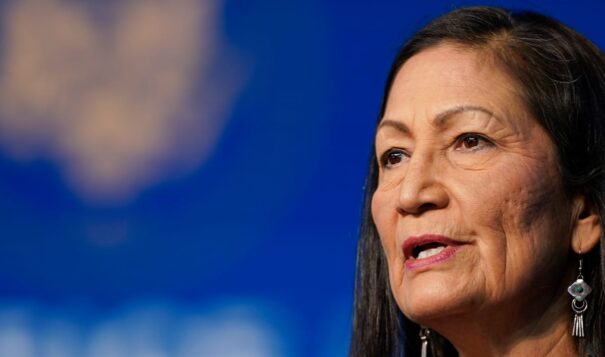 The Biden administration's nominee for Secretary of Interior, Rep. Deb Haaland, D-N.M., speaks at The Queen Theater in Wilmington Del. (File photo: AP Photo/Carolyn Kaster)