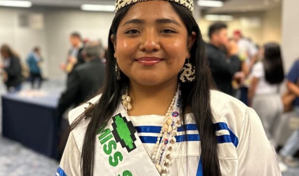 Kaitlin Cachora, 14, from the Tohono O'odham Nation in southern Arizona was one of over 2,400 youth leaders to attend 2023 UNITY Conference in Washington, D.C. (Pauly Denetclaw, ICT)