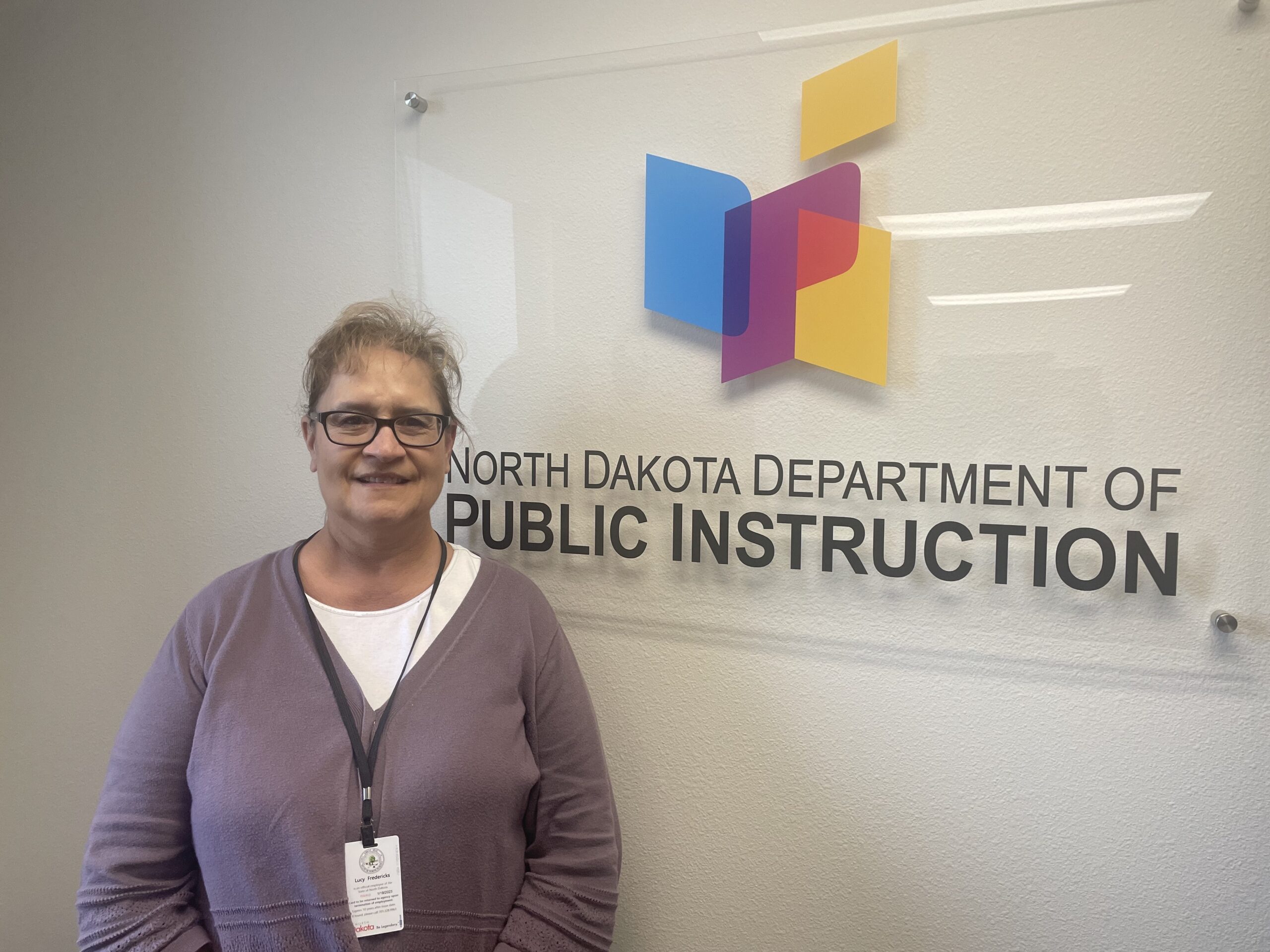 Lucy Fredericks, director of Indian and Multicultural Education for North Dakota, collaborates with different offices to meet North Dakota's Native students' needs. Photo by Adrianna Adame
