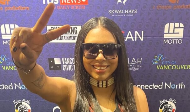 Oglala Lakota musician, Stella Standingbear, took home two awards from the third annual International Indigenous Hip Hop Award Show in Vancouver, Canada in August. (Photo courtesy of Stella Standingbear)