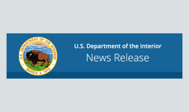 U.S. Department of the Interior Logo for News Release, courtesy of the U.S. Department of the Interior.