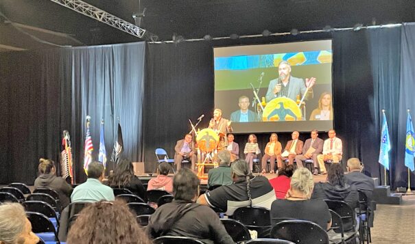 Tribal Chair Jamie Azure said, “True leadership rises above and comes forward with solutions.” Photo by Adrianna Adame