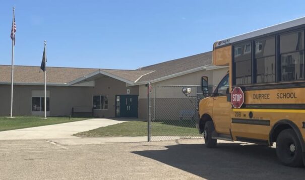 The Dupree School District serves about 365 students in grades K-12 and 100 percent of the students are considered “economically disadvantaged” by the state. (Bart Pfankuch, South Dakota News Watch)