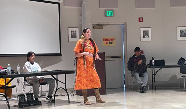 Fancy shawl instructor encourages Bismarck students to let powwow dancing be an ‘interpretation of life’