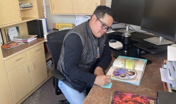 Josh Standing Elk, Bismarck Public School’s Indigenous curriculum and instruction specialist, in a file photo from Nov. 3. Photo credit/ Adrianna Adame