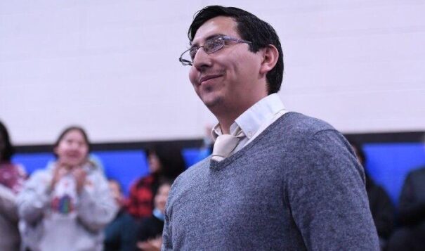 Music teacher Albert Her Many Horses was shocked to learn that he is the South Dakota recipient of the national Milken Educator Award — and a $25,000 cash prize. (Photo courtesy of Milken Award Foundation)