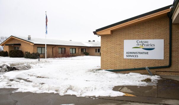 The Couteau Des Prairies Health Care System, a 25-bed, nonprofit hospital, is the only inpatient resource for the entire reservation and was the only hospital with a functioning OB-GYN Department until February 1, 2024. (Photo by Amelia Schafer, ICT/Rapid City Journal)