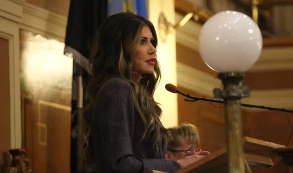 Comments made on March 13 by South Dakota Governor Kristi Noem caused outrage amongst Native American tribal leaders. (Photo by Darsha Dodge, Rapid City Journal)